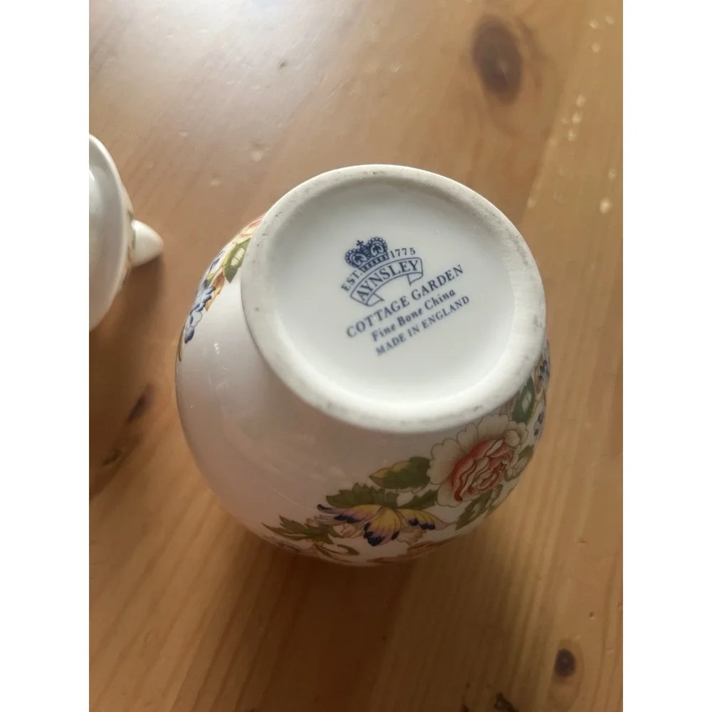 Aynsley Cottage Garden Fine Bone China Covered Ginger Jar Trinket Box England